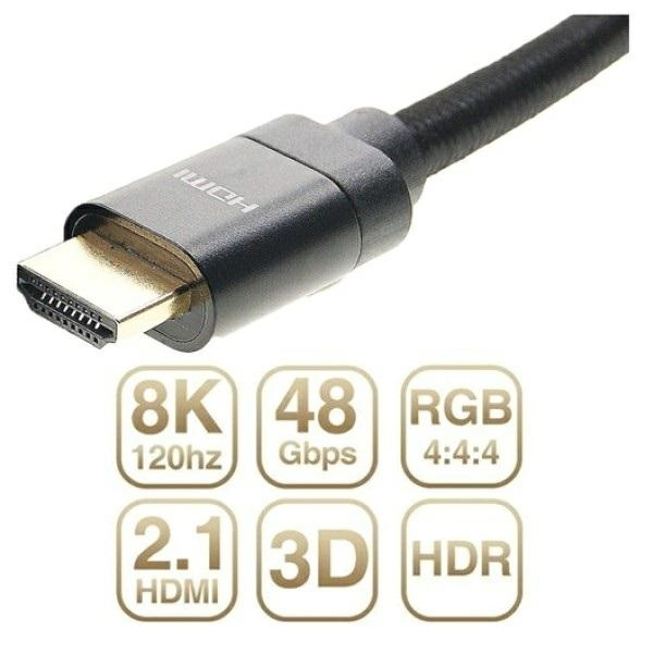 Kabel HDMI - HDMI 2.1 48Gbps 3m 8K černá/černá