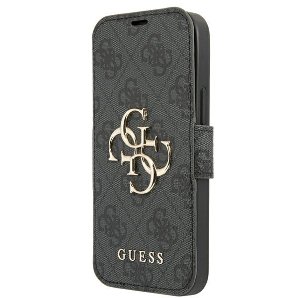 Case Pouzdro GUESS Apple iPhone 13 13 Pro Book 4G s velkým kovovým logem