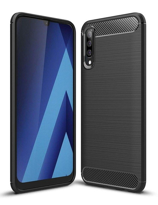 Pouzdro Samsung Galaxy A70 Carbon Silikonový kryt