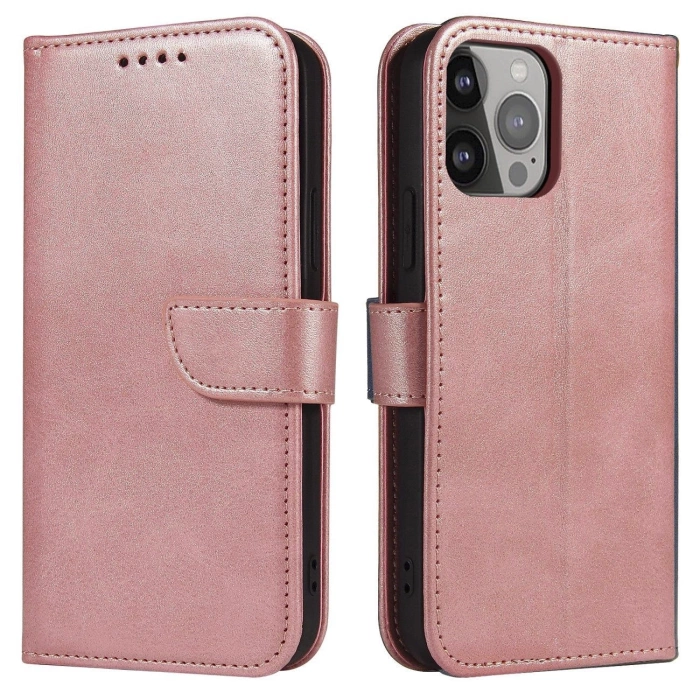 Magnet Case mit Klappe für Samsung Galaxy S25 – rosa