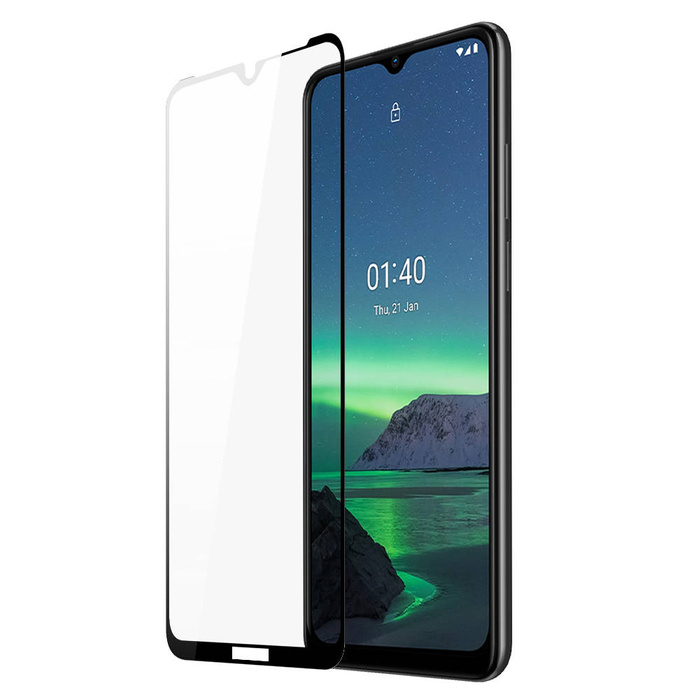 Dux Ducis 10D Pellicola salvaschermo in vetro temperato resistente con copertura completa con cornice per Nokia 1.4 trasparente (case friendly)