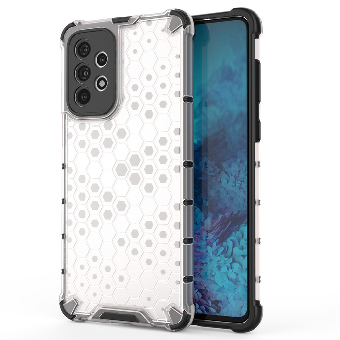 Case Honeycomb case armored cover with gel frame Samsung Galaxy A73 transparent Case