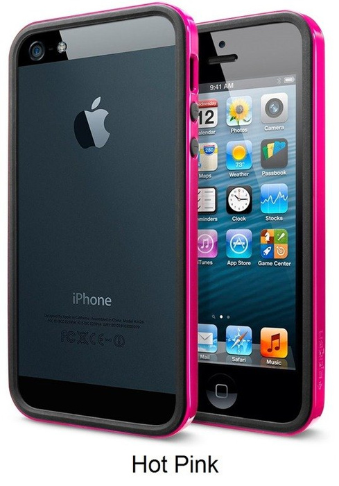 Pouzdro SPIGEN iPhone 5 5SNeo Hybrid EX Slim Vivid Series Hot Pink Apple pouzdro