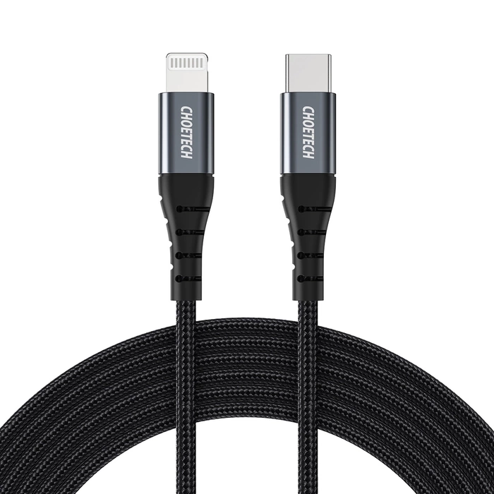 USB-C - Lightning Choetech IP0042 MFi kabel 480Mb/s 3A 3m - černý