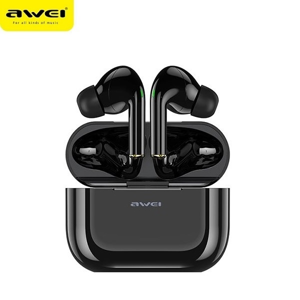 Headphones AWEI Bluetooth 5.0 T29 TWS Docking Station Black