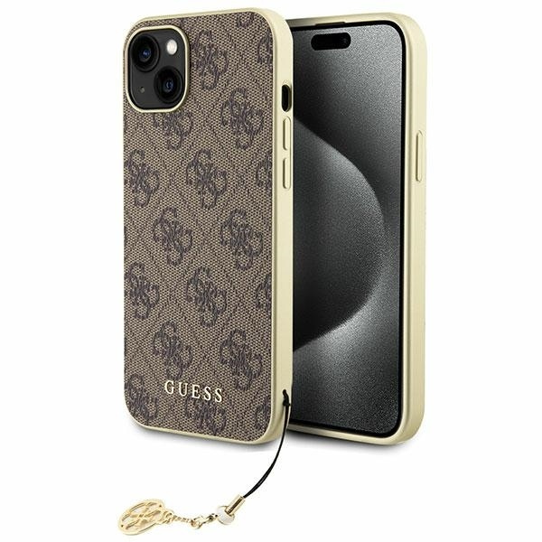 Guess GUHCP15MGF4GBR iPhone 15 Plus 6,7" braun/braun hartcase 4G Charms Kollektion