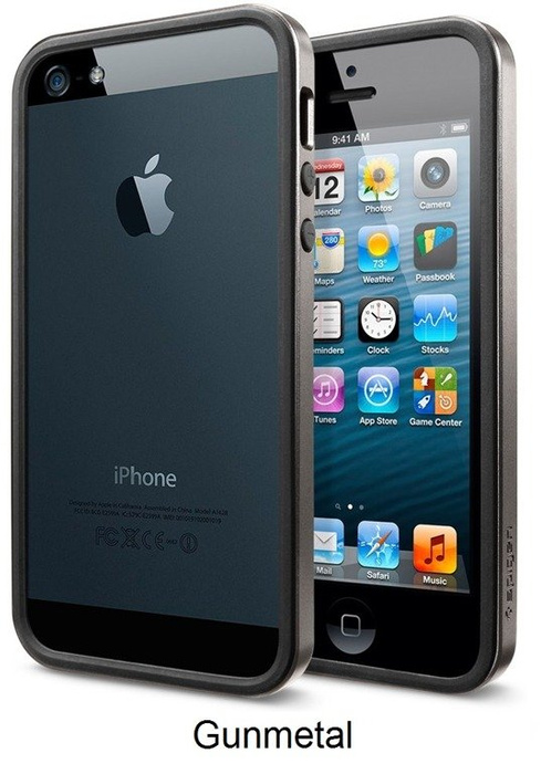 SPIGEN iPhone 5 Neo Hybrid EX Slim Vivid Series Gunmetal Apple Case