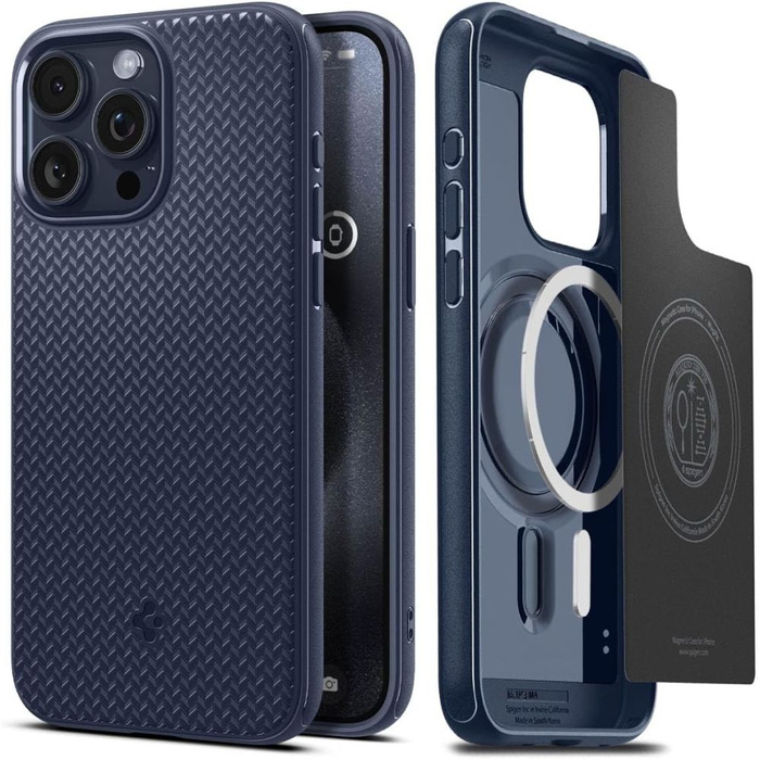 Case Spigen Mag Armor MagSafe iPhone 15 Pro Navy Blue Case