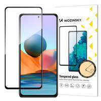 Wozinsky super resistente full collante in vetro temperato a schermo intero con telaio case friendly xiaomi redmi note 10 pro black