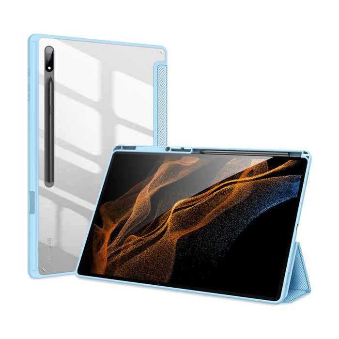 Dux Ducis Toby Armored Flip Smart Case pour Samsung Galaxy Tab S8 Ultra avec porte-stylet Bleu