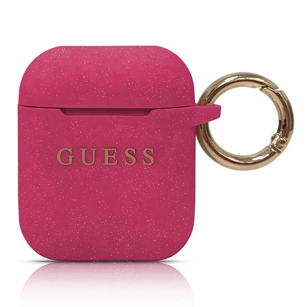  GUESS  Funda de silicona para los AirPods rosa