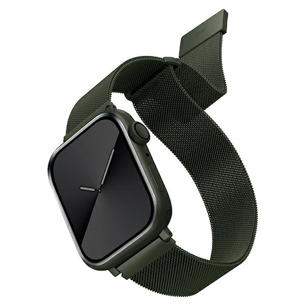 UNIQ bracelet Dante Apple Watch Série 4/5/6/7/SE 40/41mm. Acier inoxydable vert/vert