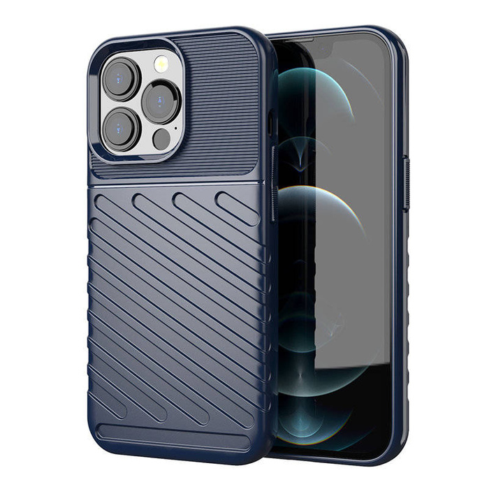 Thunder Case flexibilní pancéřovaný pouzdro kryt iPhone 13 Pro modrý