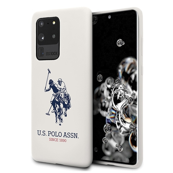 Pouzdro US POLO Samsung Galaxy S20 Ultra Silicone Collection White Case