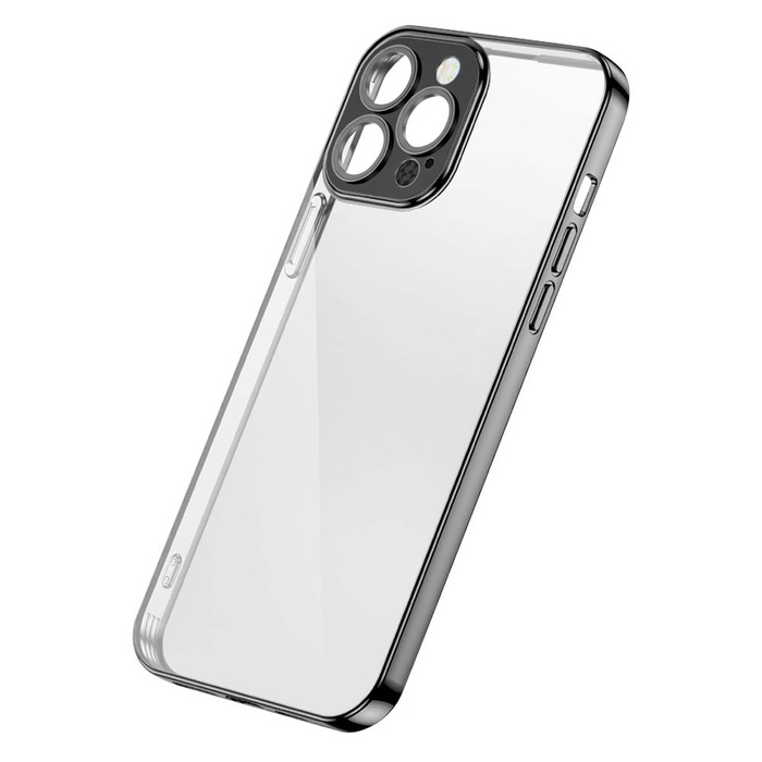 Joyroom Chery Mirror Case pouzdro kryt pro iPhone 13 Pro pouzdro s kovovým rámem černé (JR-BP908 black)