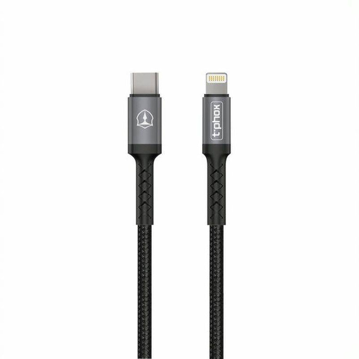 Cable T-PHOX APACE TYPE-C TO LIGHTNING BLACK 1M 3A PD 18W