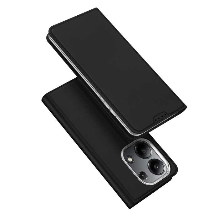 Custodia Dux Ducis Skin Pro con patta e slot per schede per Xiaomi Redmi Note 13 4G - nera