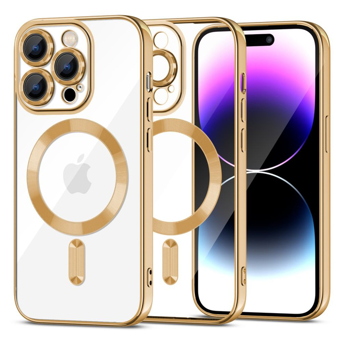 Coque Tech-protect Magshine MagSafe iPhone 15 Pro Gold Case