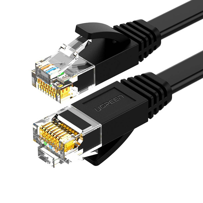 Ugreen flat kabel LAN Ethernet Cat. 6 10m černá (NW102)