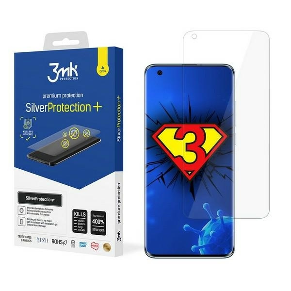 Screen Protector Antimicrobial 3mk Samsung Galaxy M11 M115 Silver Protect Wet Mounted