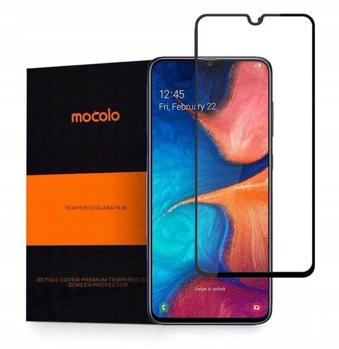 Mocolo TG+Full Glue Galaxy A10 Fekete