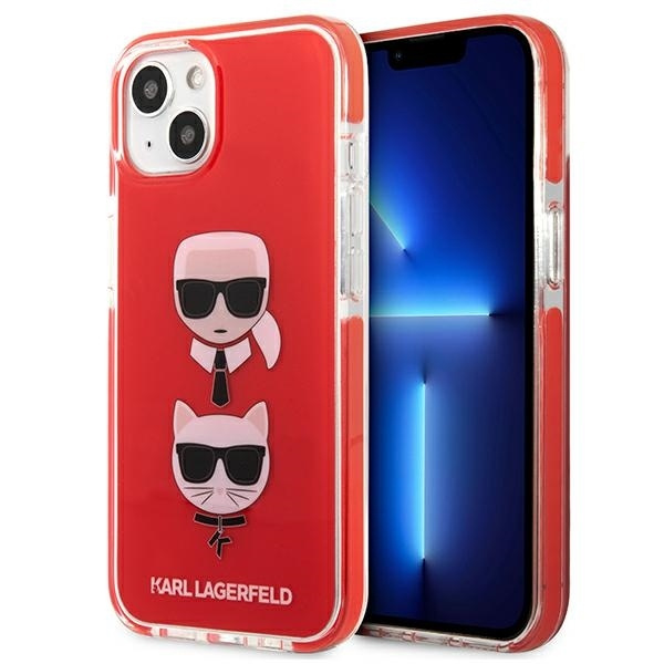 Case KARL LAGERFELD Apple iPhone 13 Mini Karl&Choupette Head Red Hardcase