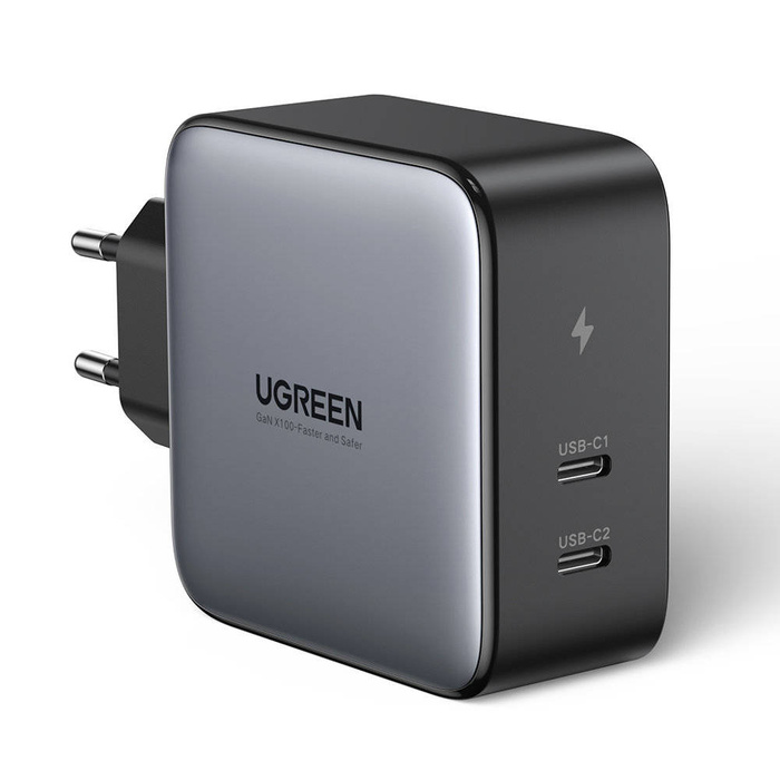 Ugreen nabíječka 2x USB Type C 100W Power Delivery šedá (50327)