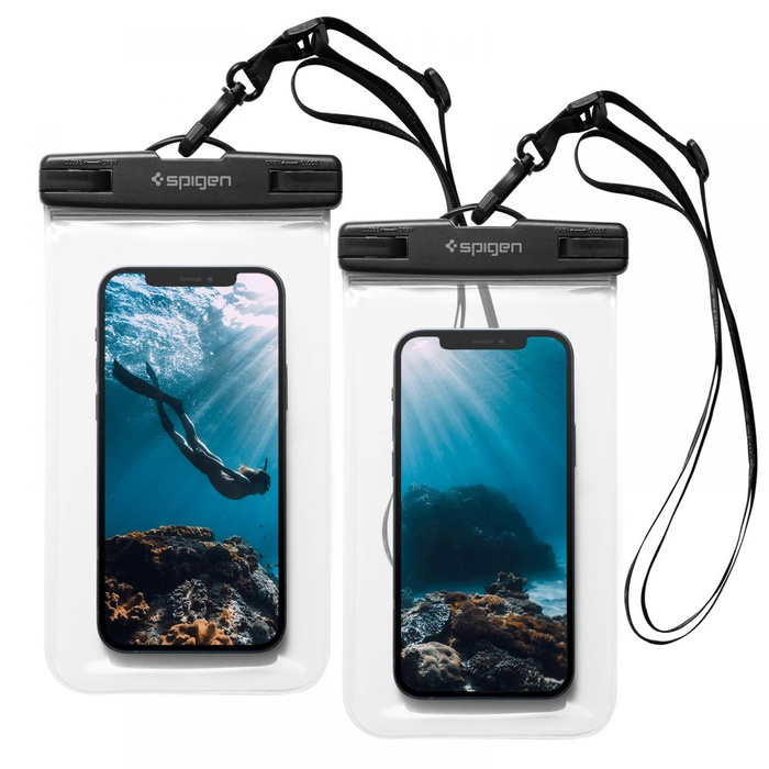 Case Waterproof Spigen A601 2-Pack Crystal Clear