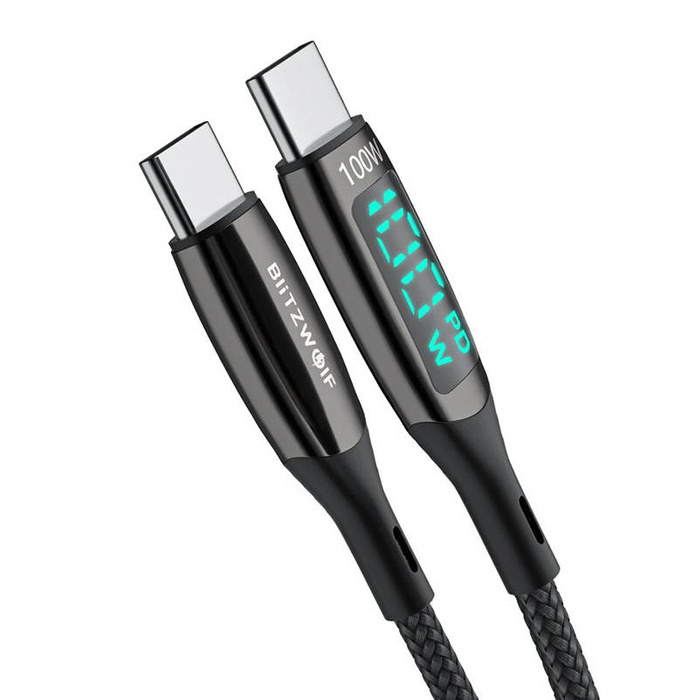 USB-C cable to USB-C  Blitzwolf BW-TC23, 100W 1.8m (black)