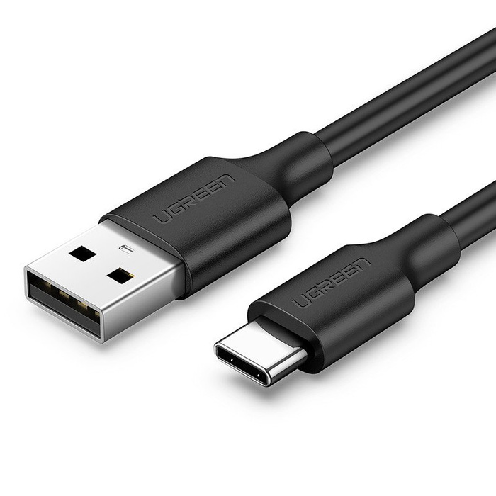 Kabel UGREEN USB-A USB-C poniklovaný 2m černý