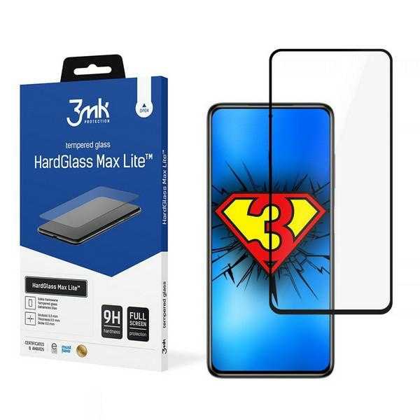 Tempered Glass 3mk Xiaomi Poco X3 Black HardGlass Max Lite