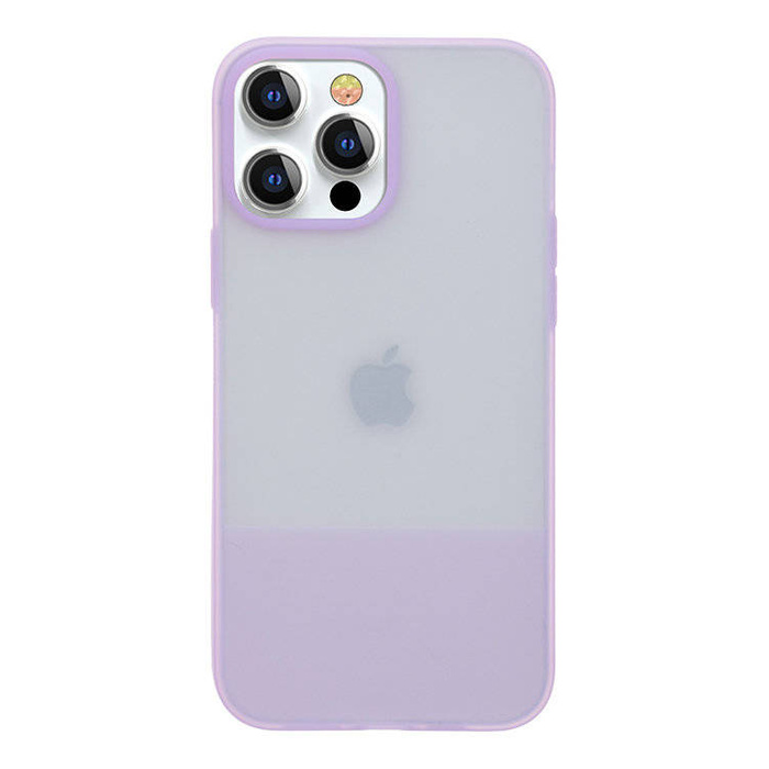 Kingxbar Plain Series case cover for iPhone 13 Pro silicone case purple