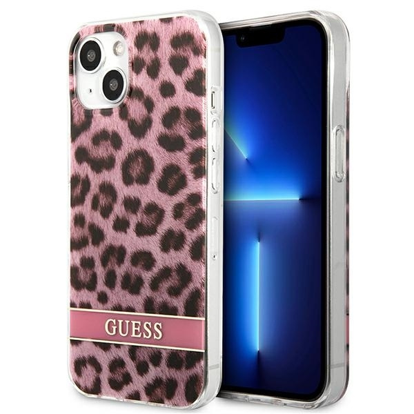 Case GUESS Apple iPhone 13 Mini Leopard Pink Hardcase