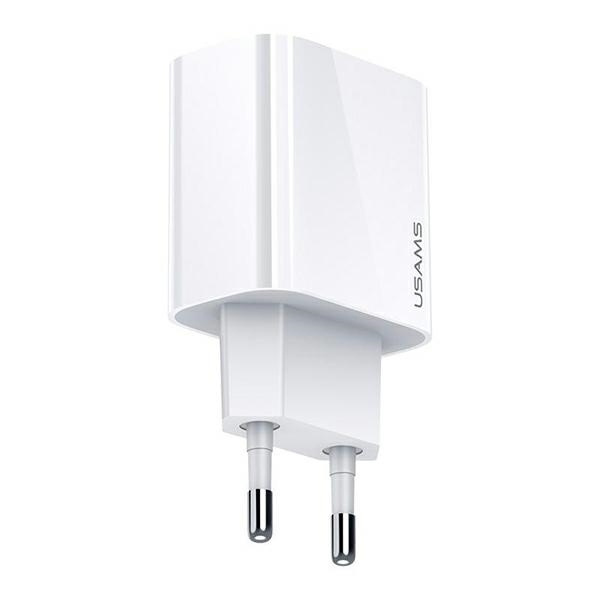 Chargeur USAMS 1xUSB-C T34 20W 5V-3A PD3.0 Chargement rapide Blanc