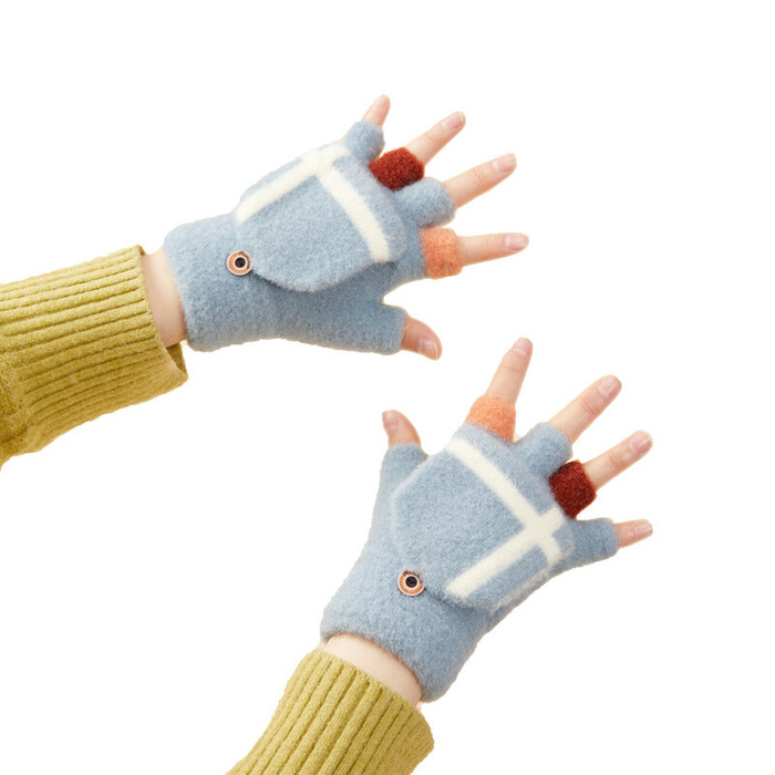 Gants téléphoniques hiver femme/enfant - bleu