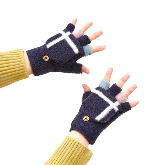 Gants téléphoniques hiver femme/enfant - noirs