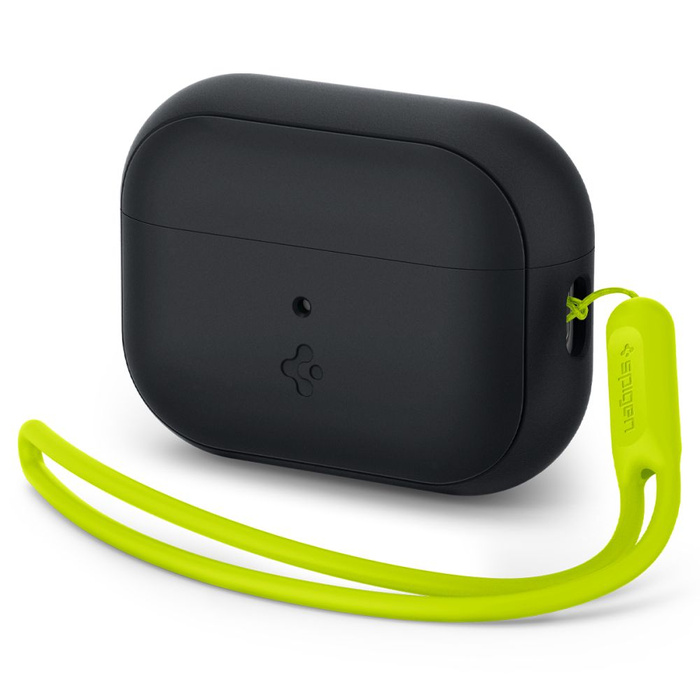 Obal Spigen Silikonový pásek Apple Airpods Pro 1 / 2 Black/phantom Green Case