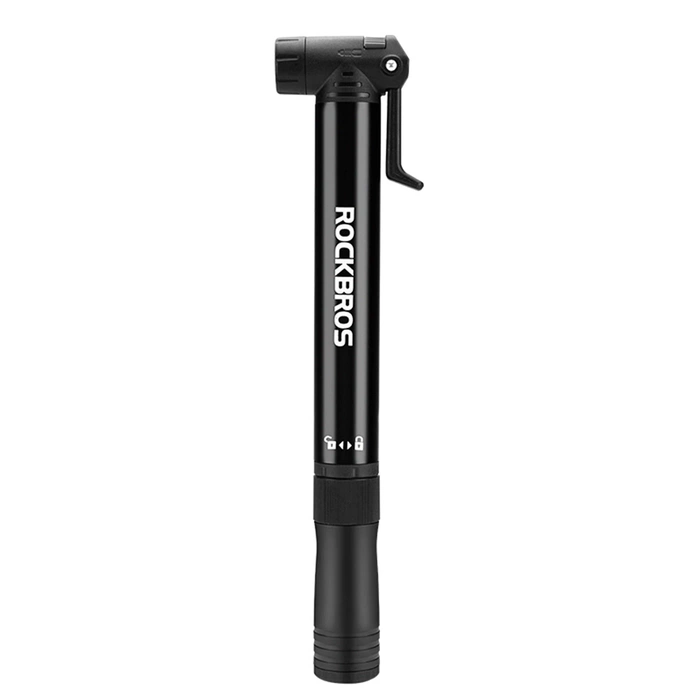 Rockbros 42320010001 hand pump for bicycle + screwdriver - black