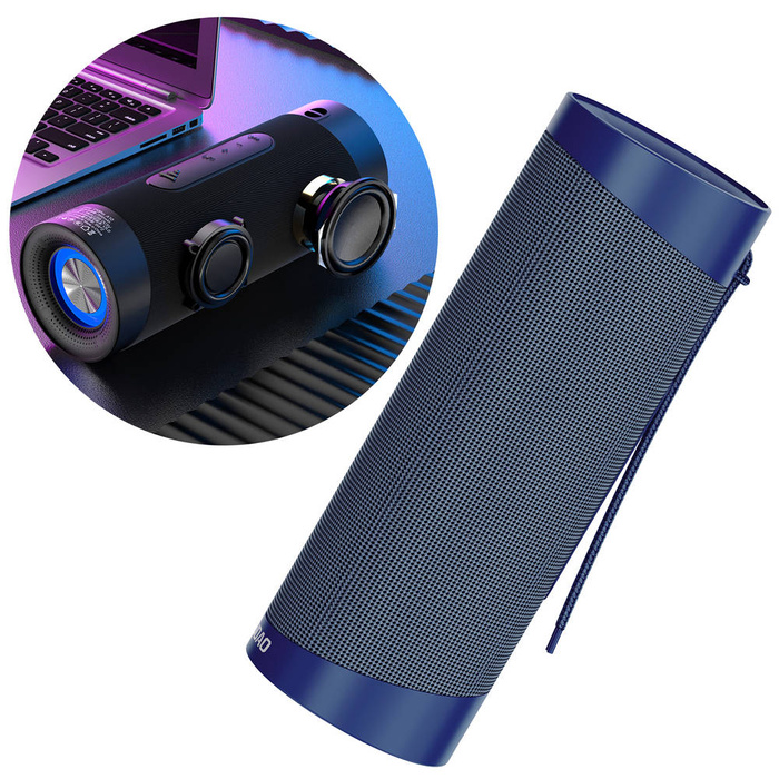 Dudao wireless enceinte bluetooth 5.0 light RGB blue (Y10Pro)