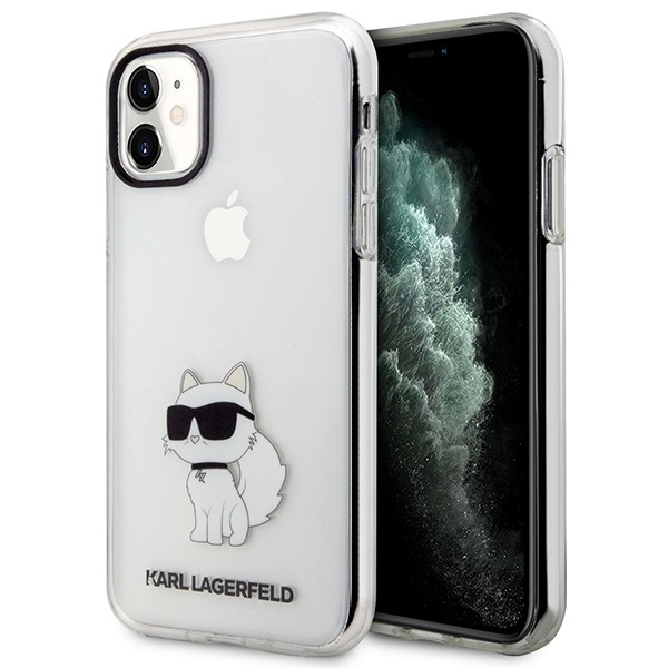 Karl Lagerfeld KLHCN61HNCHTCT iPhone 11 / Xr 6.1" transparent hardcase Ikonik Choupette