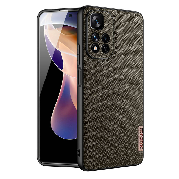 Dux Ducis Fino pouzdro s nylonovým krytem Xiaomi Redmi Note 11 Pro+ 5G (Čína) / 11 Pro 5G (Čína) / Mi11i HyperCharge / Poco X4 NFC 5G green