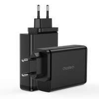 Caricabatterie Choetech GaN 140W 4 porte (2x USB C, 2x USB) nero (PD6005)