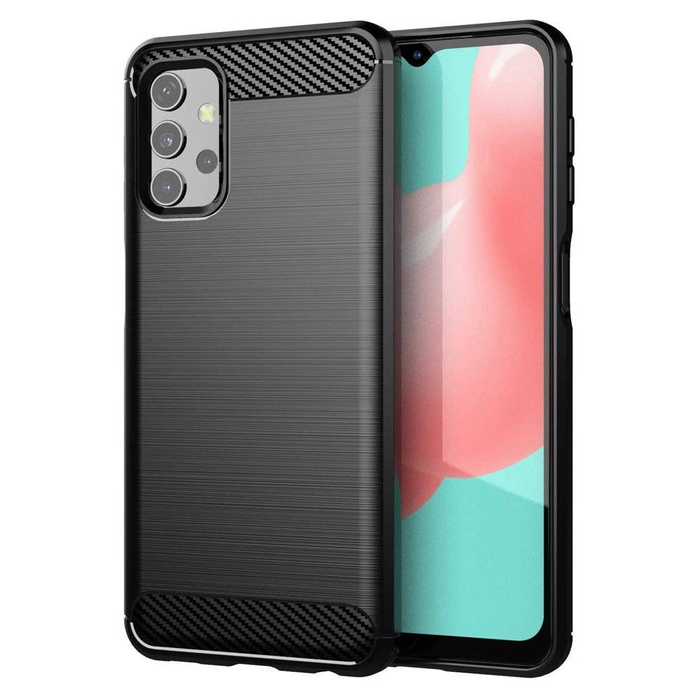 Carbon Case Flexibel Handyhülle TPU Schutzhülle für Samsung Galaxy A32 5G schwarz