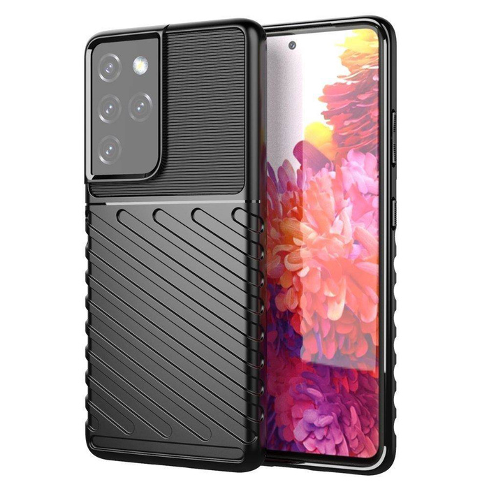 Thunder Case Flexibel Robuste Panzer Handyhülle TPU Schutzhülle für Samsung Galaxy S22 Ultra schwarz