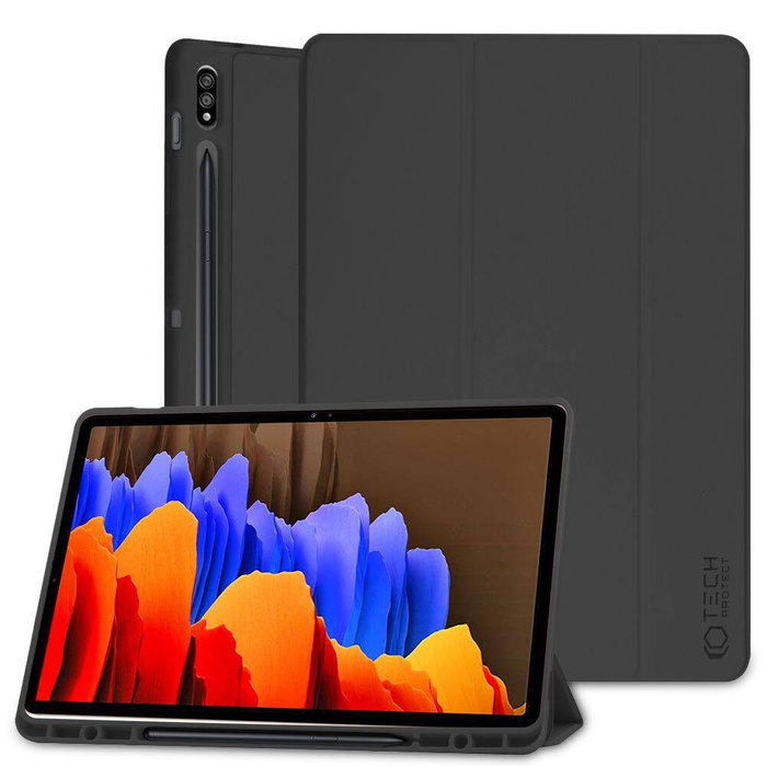 Černé Case na pero TECH-PROTECT Galaxy Tab S7 FE 5G 12.4 T730 / Pouzdro SC