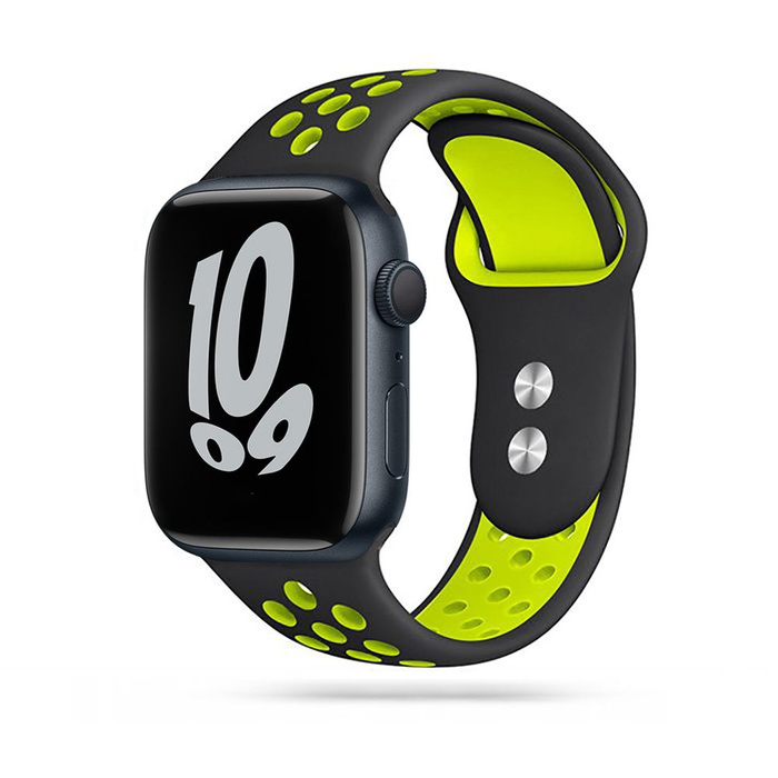 TECH-PROTECT Softband Apple Watch 1/2/3/4 (42/44 Mm) Black / lime Black