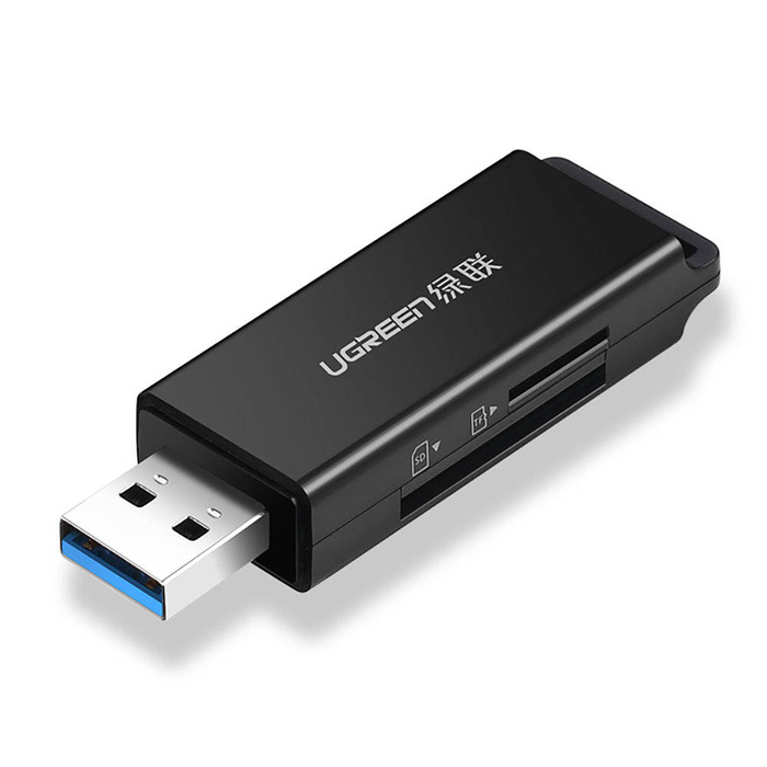 Lettore di schede TF / SD portatile Ugreen per USB 3.0 nero (CM104)