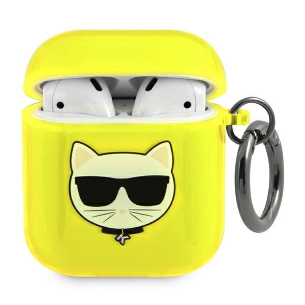 Cover KARL LAGERFELD Apple AirPods Choupette custodia gialla