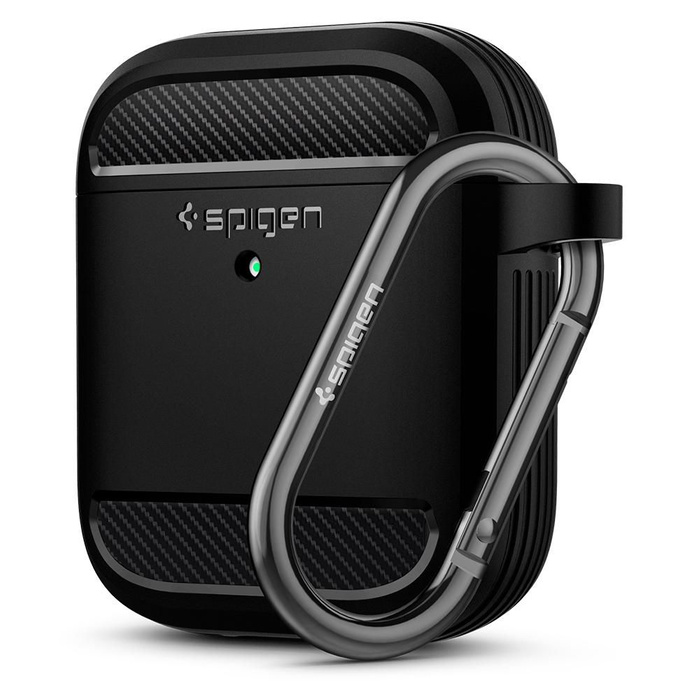 Pouzdro SPIGEN Rugged Armor Apple Airpods Black Black Case