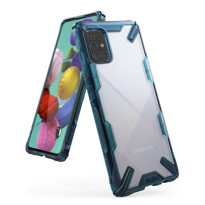 Ringke Fusion X coque housse blindée avec lunette Samsung Galaxy M31s Bleu (FUSG0064)